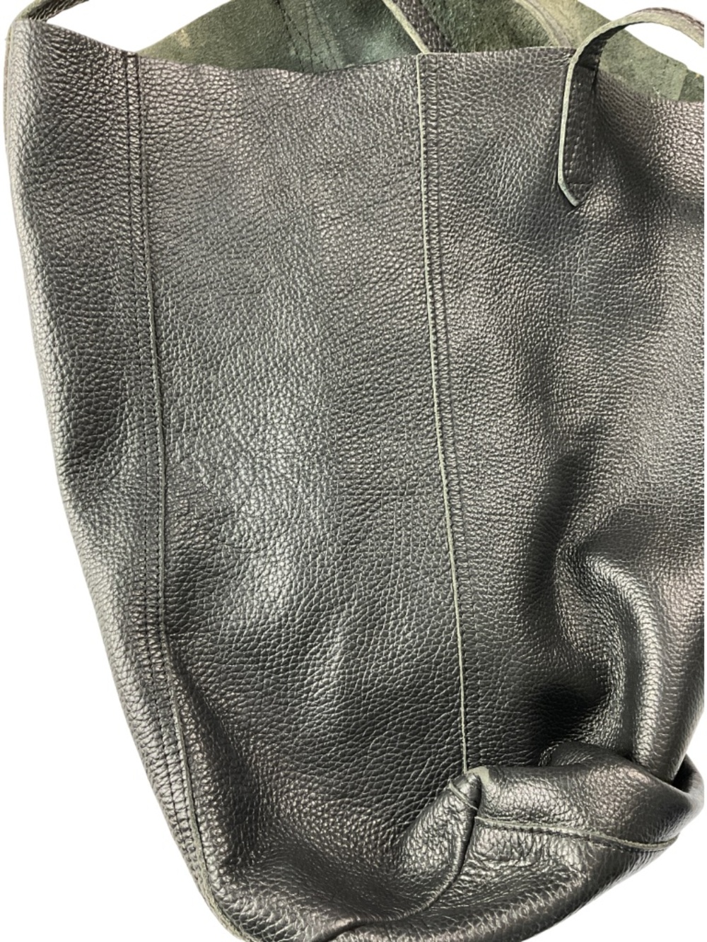 Black Leather Tote Bag - Classic Women's Carryall - Picture 6 of 8